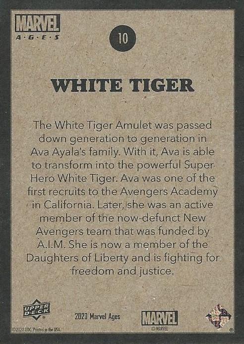White Tiger back artwork