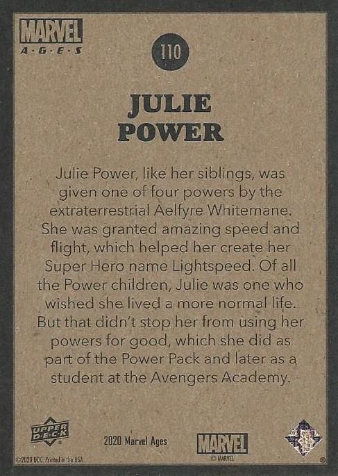 Julie Power back card image