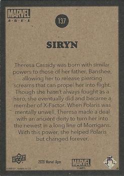 Siryn back card image