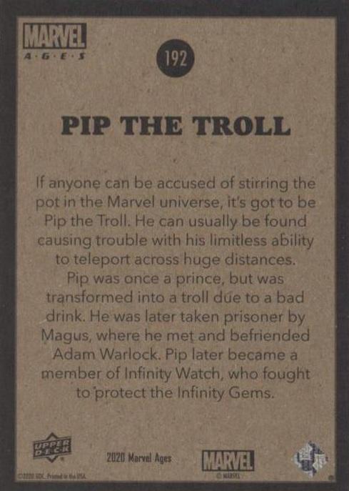 Pip the Troll back card image