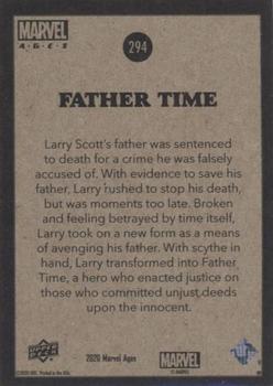 Father Time back card image