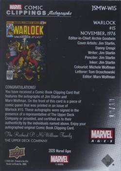 Jim Starlin / Marv Wolfman back card image