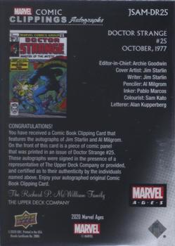 Jim Starlin / Al Milgrom back card image