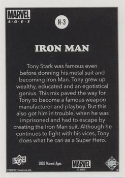 Iron Man back card image