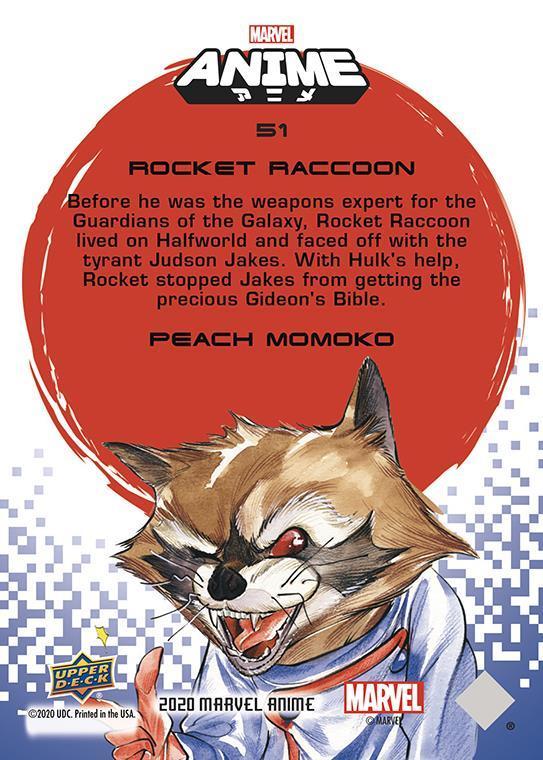 Rocket Raccoon back card image