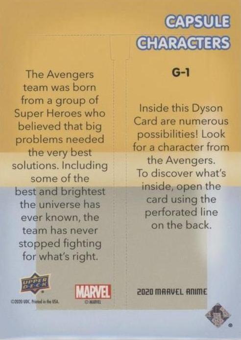 The Avengers back card image