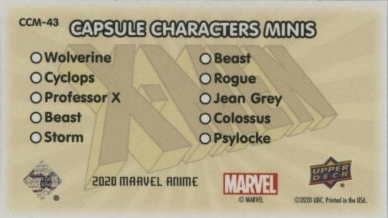 Professor X back card image
