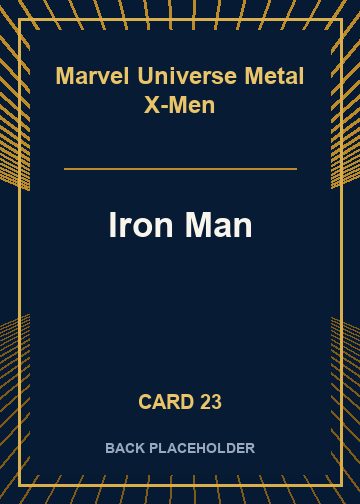 Iron Man back card image