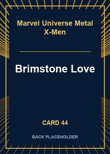 Brimstone Love back card image