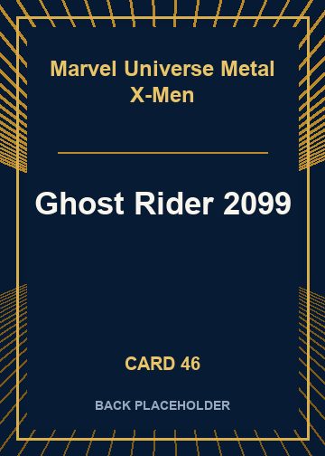 Ghost Rider 2099 back card image