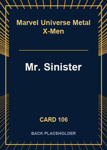Mr. Sinister back card image