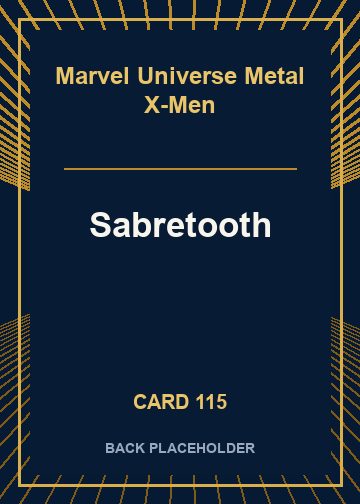 Sabretooth back card image