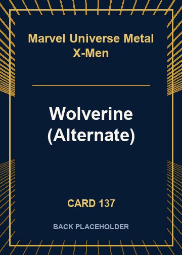 Wolverine (Alternate) back card image