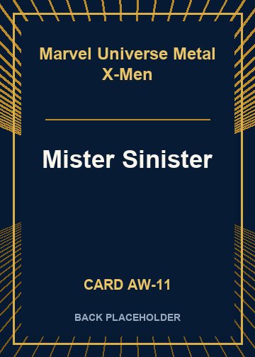 Mister Sinister back card image