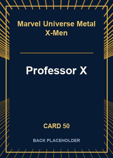 Professor X back card image