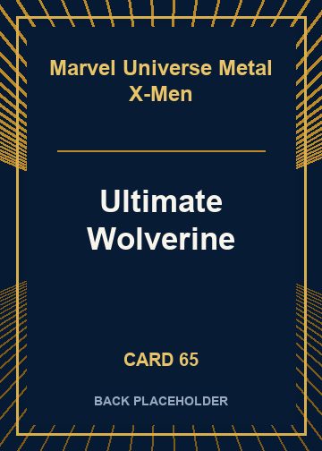 Ultimate Wolverine back card image