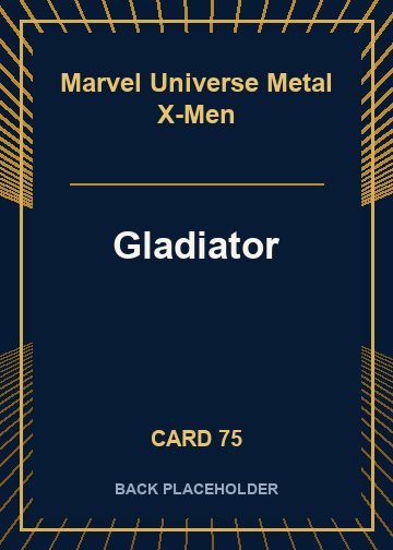 Gladiator back card image