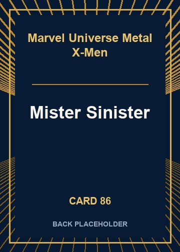 Mister Sinister back card image