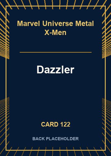 Dazzler back card image