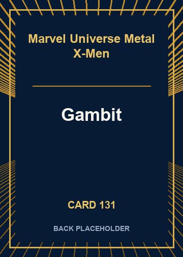 Gambit back card image