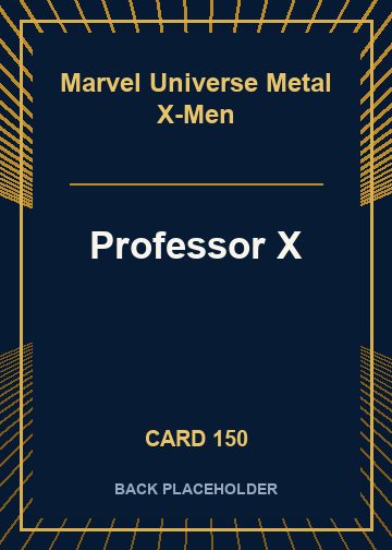 Professor X back card image