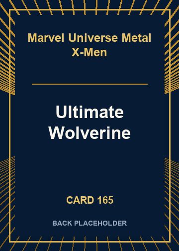 Ultimate Wolverine back card image