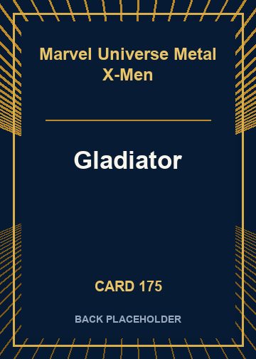 Gladiator back card image