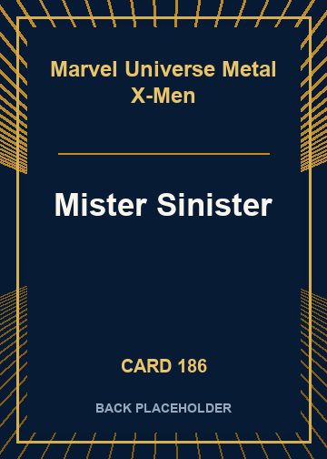 Mister Sinister back card image