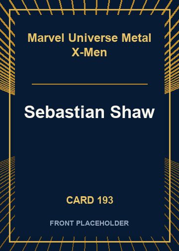 Sebastian Shaw card thumbnail
