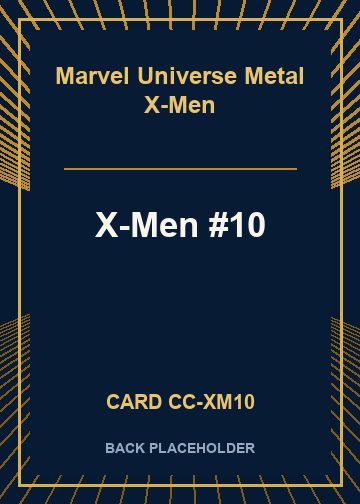 X-Men #10 back card image