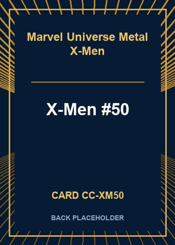 X-Men #50 back card image