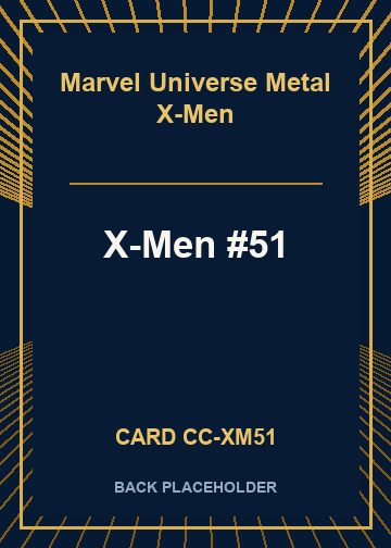 X-Men #51 back card image