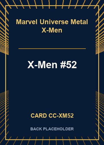 X-Men #52 back card image