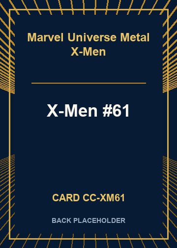 X-Men #61 back card image