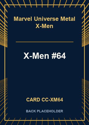 X-Men #64 back card image
