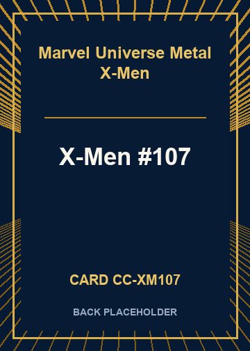 X-Men #107 back card image