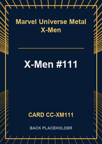 X-Men #111 back card image