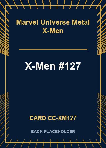 X-Men #127 back card image