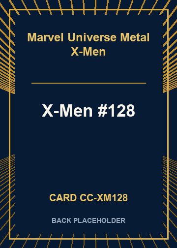 X-Men #128 back card image