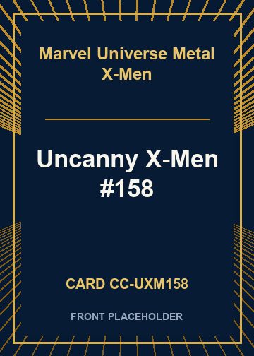 Uncanny X-Men #158 card thumbnail