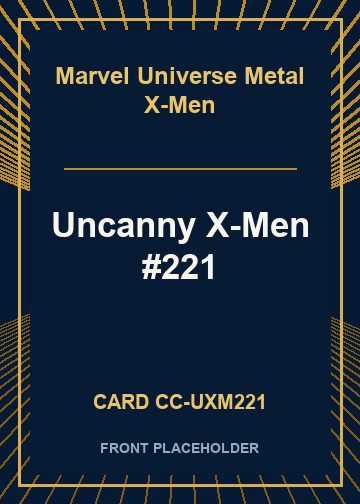 Uncanny X-Men #221 card thumbnail