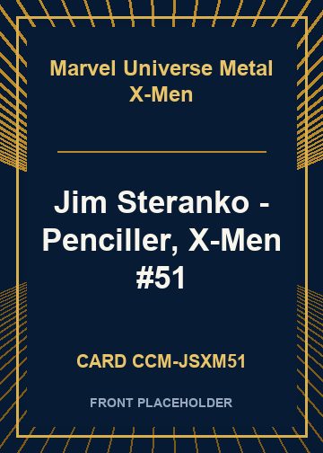 Jim Steranko - Penciller, X-Men #51 card thumbnail