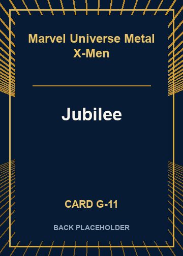 Jubilee back card image