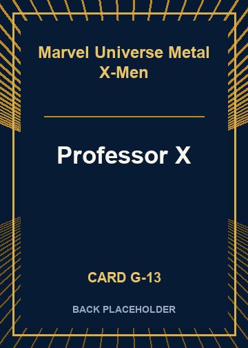 Professor X back card image