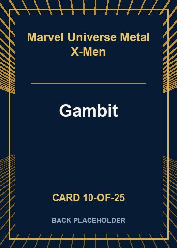 Gambit back card image