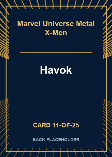 Havok back card image