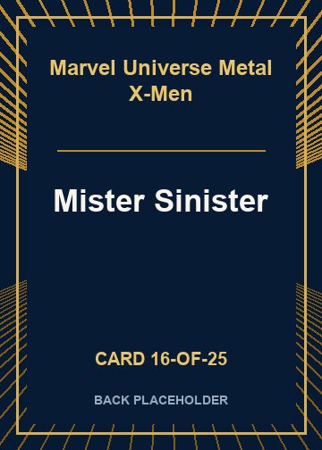 Mister Sinister back card image