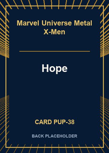 Hope back card image