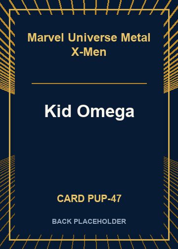 Kid Omega back card image