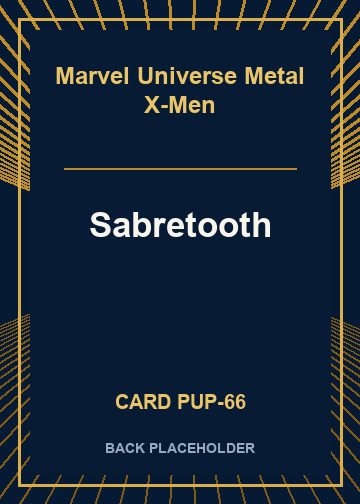 Sabretooth back card image